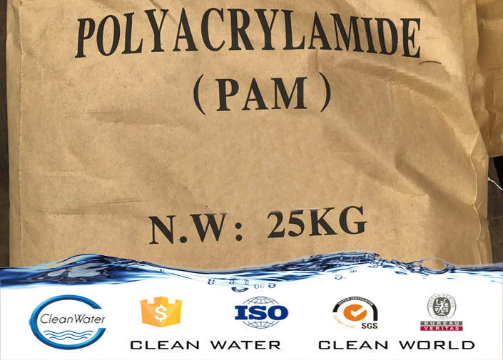Polyacrylamide Flocculant Pam Water Treatment Cationic Polyelectrolyte White / Light Yellow